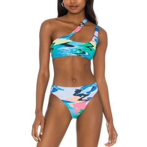 Solid & Striped Bikini Set